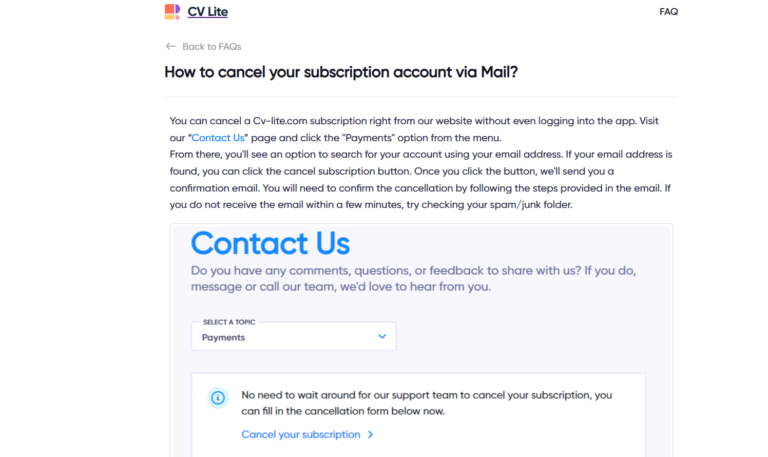 How to Pause or Cancel a CV Lite Subscription Without Stress